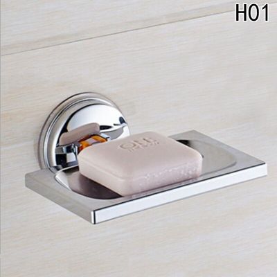 Bathroom Shower Dish Chrome Accessory Soap ABS Suction
