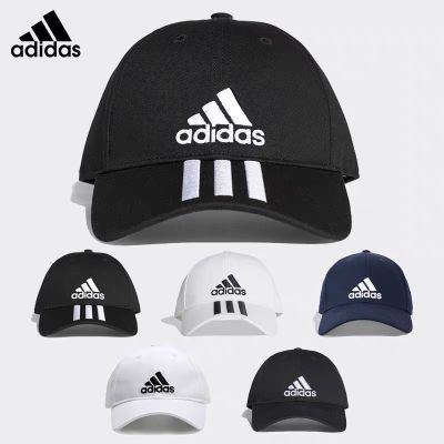 ADIDASหมวกแฟชั่น หมวกผ้าฝ้าย สีทึบหมวกเบสบอลหมวกกลางแจ้งหมวกบังแดด