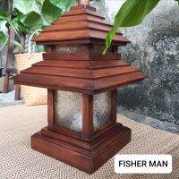 โคมไฟหัวเสา โคมไฟสนาม ไม้สักทอง (S) Lamp field Teakwood