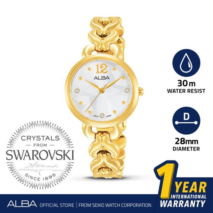 Jam tangan discount wanita swarovski original