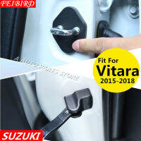 ล็อคประตูรถตกแต่งปกประตูตรวจสอบแขนฝาครอบป้องกันสำหรับ Suzuki Vitara 2015 2016 2017 2018