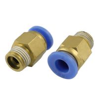 2 Pcs 6mm Tube Pneumatic Straight Quick Coupling 1/8 PT Thread Brass Fittings