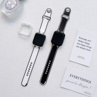 yiqtft Fashion silicone Straps For iWatch 38 40 41 42 44 45mm Correa Band for Apple Watch Series 8 7 6 SE 5 4 3 2 1 Bracelet