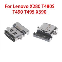 ﹉♀ 1-10pcs TYPE-C USB Jack DC Power Port For Lenovo ThinkPad X280 T490 T480S X390 L13 T590 DC Connector Laptop USB-C Socket