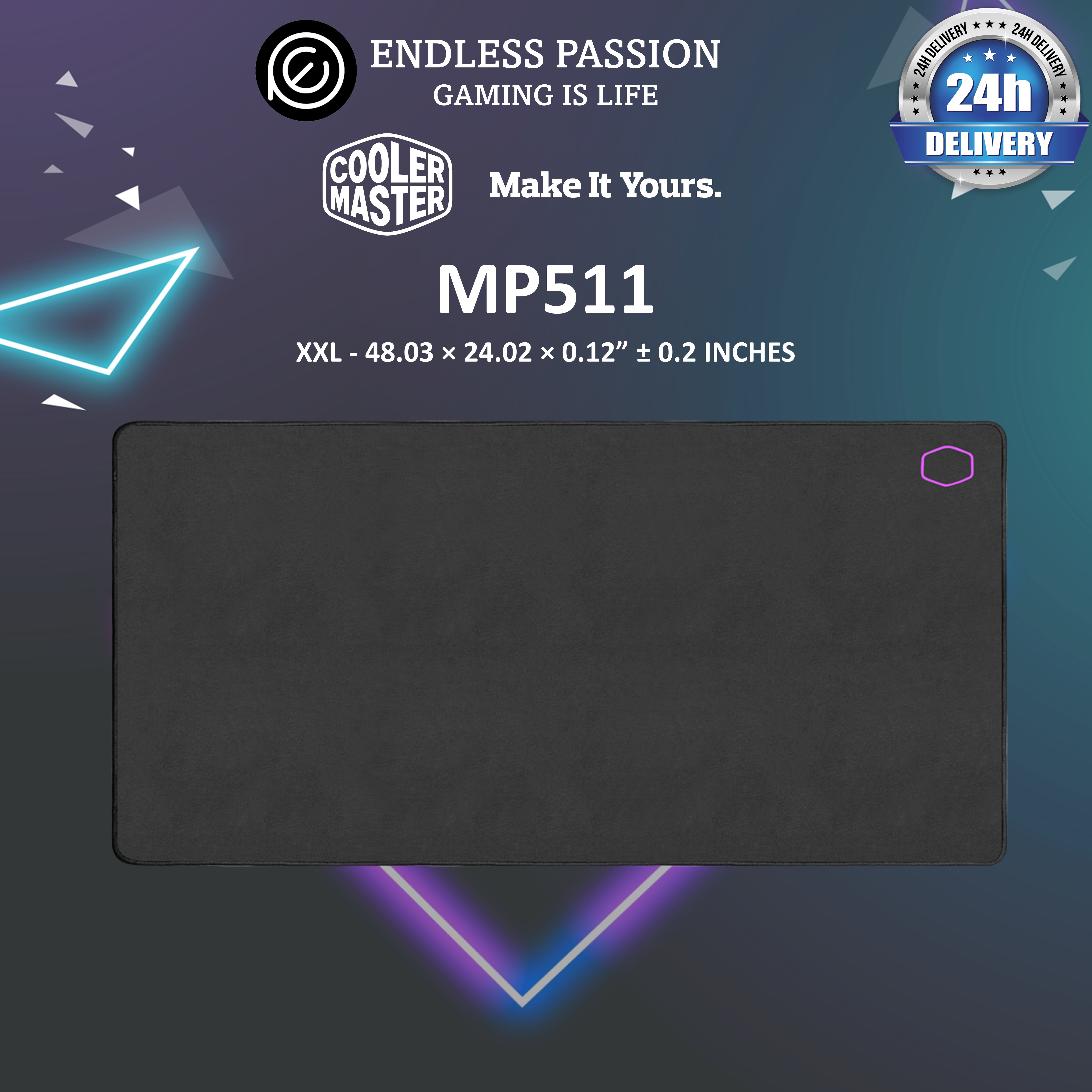 Cooler Master MP511 XL Gaming Mouse Pad with Splash-Resistant and Durable Cordura Fabric 