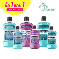 1แถม1 Listerine น้ำยาบ้วนปากลิสเตอรีน ขนาด 750 มล. แถม ขนาด 250 มล.