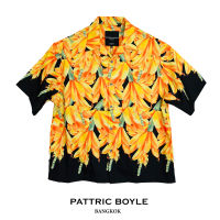 PATTRICBOYLE / HWN / BANANA PRINT HAWAII SHIRT เสื้อเชิ๊ตฮาวาย พิมพ์ลาย / HWN01121BK 01