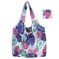 Foldable Recycle Shopping BagEco Friendly Ladies Reusable Shopping Tote Bag Floral Fruit Vegetable Grocery Pocket