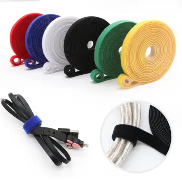 5m Velcro Cable Ties Wire Organizer Velcro Straps Tape Reusable Strong  Adhesion Self-adhesive Fastener Tape Magic Hooks Loops 5Meters/Roll Free  Cut