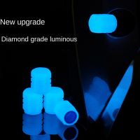 1/4PCS Luminous Valve Caps Fluorescent Night Glowing Car Motorcycle Bicycle Bike Wheel Tyre Hub Luminous Valve Stem Caps Decors