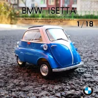 WELLY 1:18 BMW Isetta Egg Alloy Classic Car Model Diecasts Metal Toy Retro Mini Car Model Simulation Collection Childrens Gifts