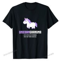 Unicorn Grandma Shirt, Funny Cute Magical Gift Men Family Cosie Tops Shirts Cotton Tshirts Party