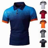 Summer Casual T-shirts Mens Short Sleeve Polo Shirts Breathable Business Fashion T-Shirt Male Golf Pullover Clothes