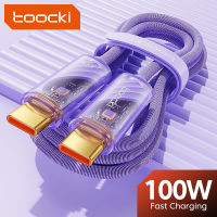 Toocki สาย USB C ถึง100W C To USB Type C สายชาร์จเร็วสำหรับ Xiaomi USB C ถึง USB C สำหรับ Android ที่ชาร์จเร็วสำหรับ Samsung MacBook IPad ชาร์จอย่างรวดเร็ว4.0 USBC 100W Type C To Type C To Type C สายข้อมูลใส