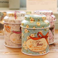 YUPANG 【Flash Sale】Flower Design Metal Sugar Coffee Tea Tin Jar Container Candy Sealed Cans Box