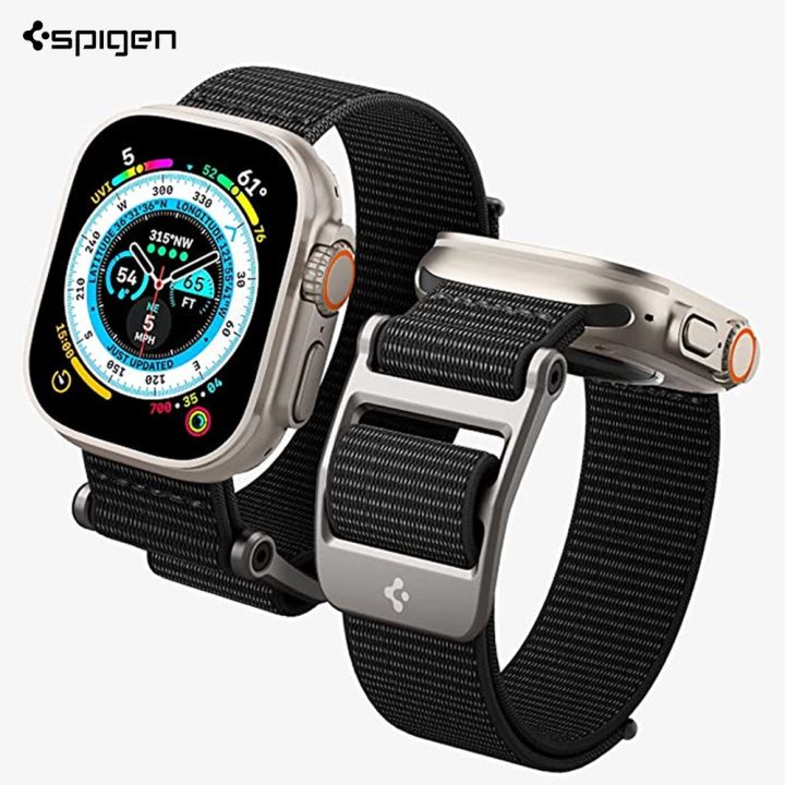 spigen-durapro-สายวงดนตรีสำหรับ-iwatch-ผ้าทอไนลอนยืดหยุ่นพิเศษ49มม-45มม-44มม-41มม-40มม-สายสายนาฬิกาเปลี่ยนได้ห่วงไนลอนวงดนตรีสำหรับ-iwatch-ที่ปรับได้8-7-6-5-4-3-2สายรัดข้อมือ-se