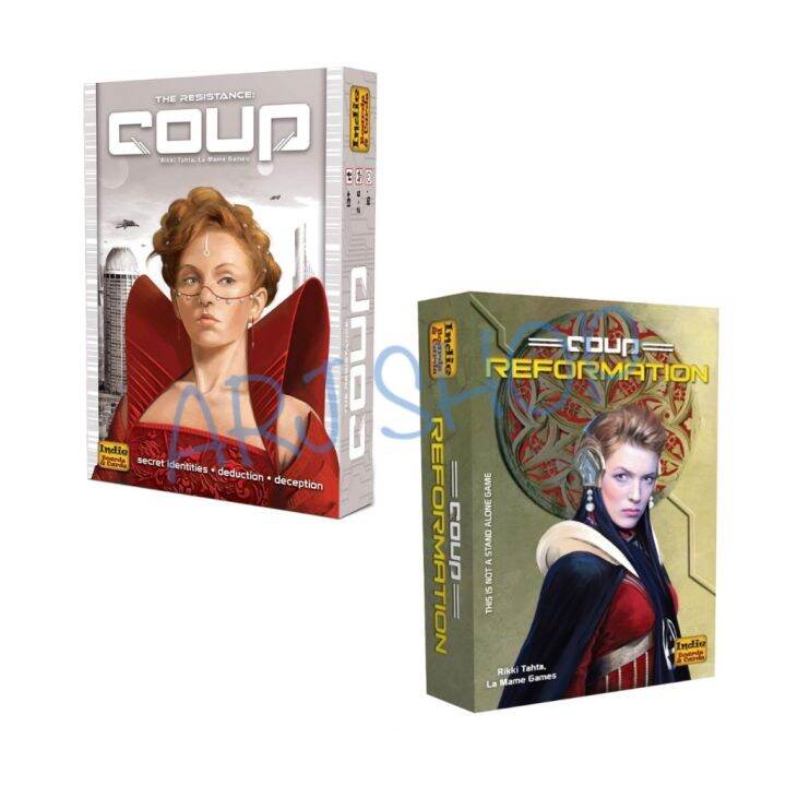 จัดส่งทันที Coup Coup Reformation คู่มือไทย Board Game บอร์ดเกม เกมสายลับ เกมโค่นอำนาจ 3784