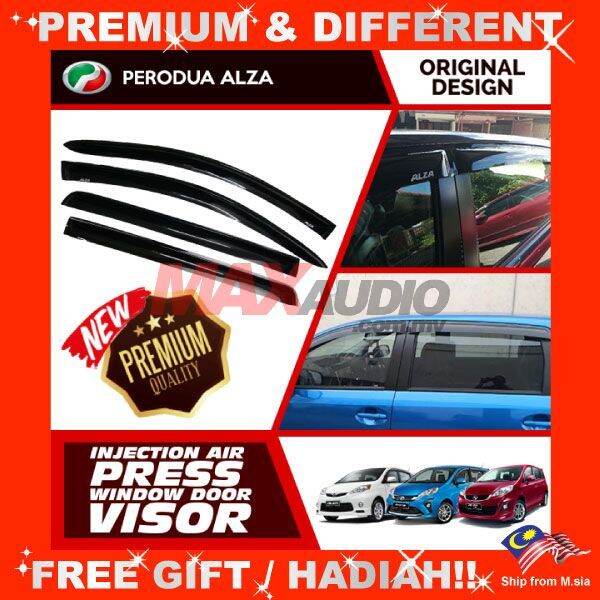 PERODUA ALZA Door Visor (8cm) Premium Injection Window Air Press ...