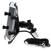 X-Grip Phone Holder for KAWASAKI NINJA 1000 Z1000SX ER-6F Concours 14 ZX-6R Motorcycle GPS Navigation Bracket USB Charger