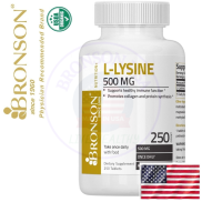 Organic L - Lysine 500mg - 250 viên Mỹ - Ngừa mụn viêm da tăng sức đề kháng