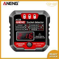 ANENG เครื่องตรวจจับเบรกเกอร์ AC28จอแสดงผลดิจิตอลขั้วเฟสขั้วไฟฟ้าแอลซีดีปลั๊ก US /EU 50Hz/60Hz สำหรับการทดสอบเต้าเสียบไฟ/สวิตช์รั่ว