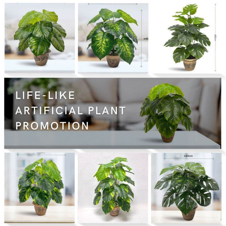 Cheapest Artificial Plants Realistic Lifelike Fake Pot Plant Monstera