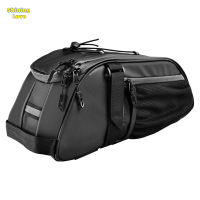 ShiningLove Bicycle Pannier Rack Bag Waterproof Reflective Multi-functional Bike Bags Multiple Compartments Shoulder Bag For Travel