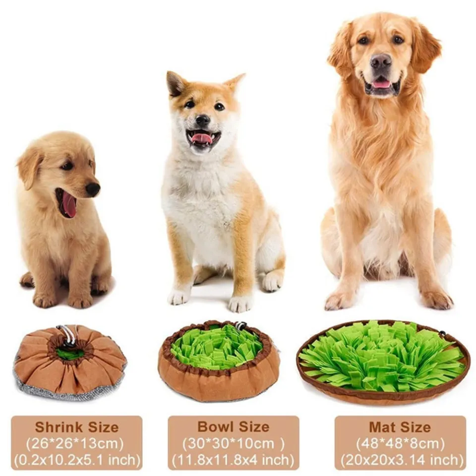 1Pc Pet Sniffing Mat Flower Shaped Slow Food Mat Olfactory