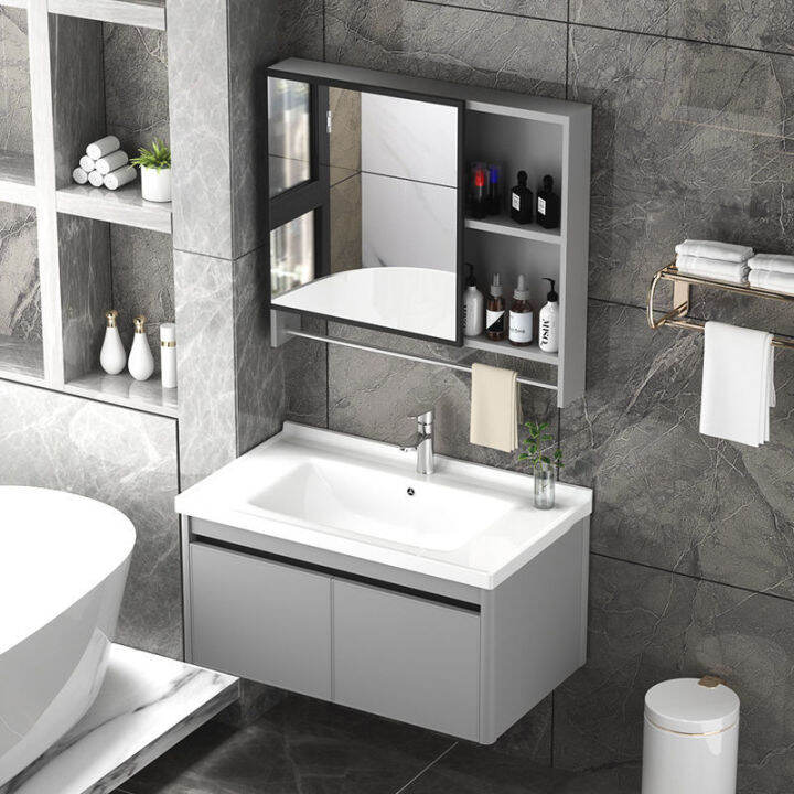 Ceramic Wash Basin Bathroom Combination Wash Basin Mirror