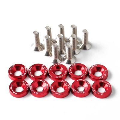 Aluminum PWJDM Fender Washers Bolt Fender Washer License Plate Bolts M6x20 10Pieces/pack Nails  Screws Fasteners