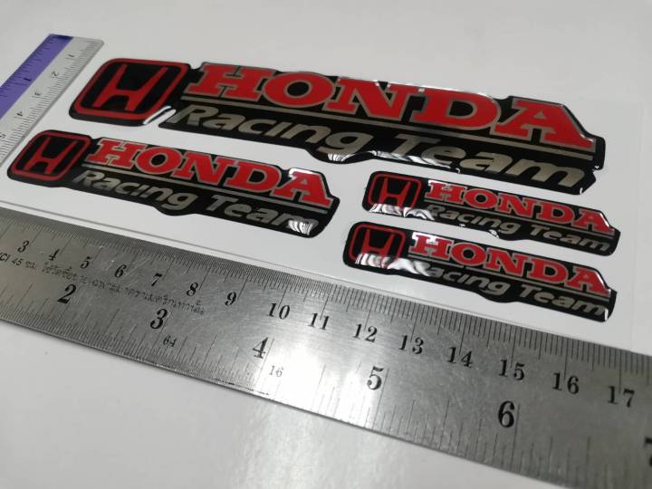 สติ๊กเกอร์-ชุด-เทเรซิ่นนูน-สำหรับรถ-honda-คำว่า-honda-racing-team-ติดรถ-แต่งรถ-ฮอนด้า-sticker-สวย-ติดก้านล้อรถ-ติดกันสาดรถ-ติดกันสาดรถ-ติดก้านล้อ-เล็ก