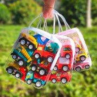 6Pcs Pull Back Car Toys Mobile Machinery Shop Construction Vehicle Fire Truck Taxi Model Baby Mini Cars Gift Children Toys GYH