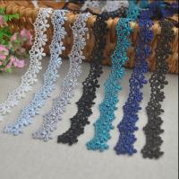 [HOT!] 5 Meters Thin Black Blue Lace Trim Lace Applique Polyester for Clothes Home Textiles Apparel Sewing Lace Fabric