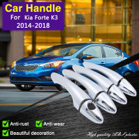 สำหรับ Kia Forte K3 Cerato YD 2014 2015 2016 2017 2018มือจับประตูโครเมี่ยมปกอุปกรณ์เสริมในรถยนต์สติกเกอร์กันสนิมจัดแต่งทรงผมจับ