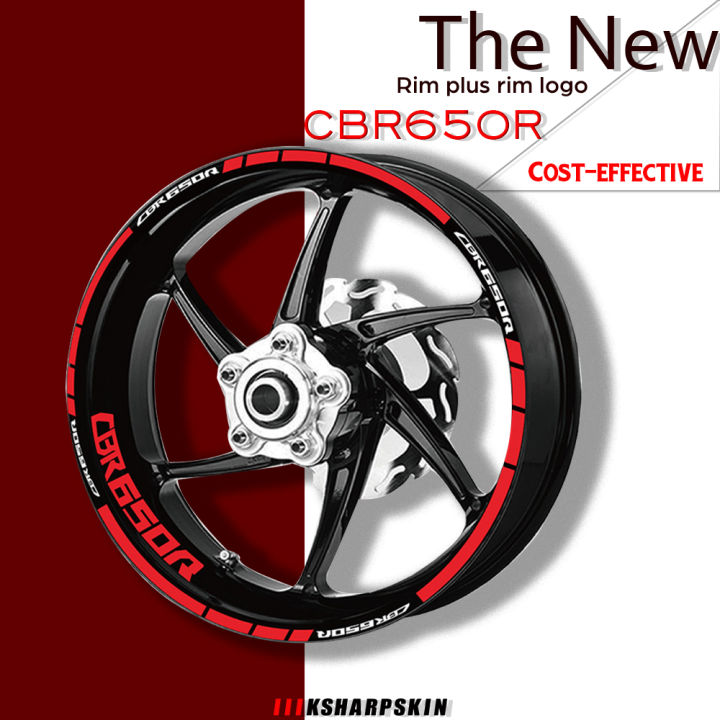 Motorcycle Wheel Rims Reflective Stickers Tire logo Decals moto decorative Accessories set For CBR650R cbr 650r
