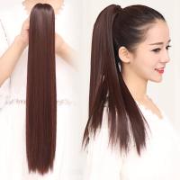 หางม้าหนีบ หนีบตรงยาว สีน้ำตาลแดง ยาว55cm ราดา175