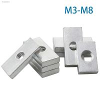 卐◇❈ 10-50Pcs M3 M4 M5 M6 M8 Square Nut Rectangular Nuts Thin Slider Block Nuts Zinc-Plated Carbon Steel Aluminum Profile Accessory