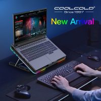 Coolcold พัดลมโน้ตบุ๊กที่ระบายความร้อนแล็ปทอปเกมเครื่องระบายความร้อนโน้ตบุ๊คแบบ6พัดลม LED 10-15.6นิ้วพร้อมผู้ผลิตที่วางโทรศัพท์