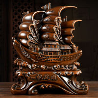 （HOT) เรือใบเรียบของประดับเรือใบเรือมังกร Home Wine Cabinet Decoration ห้องนั่งเล่นสำนักงานพิธีขึ้นบ้านใหม่ของขวัญเปิด