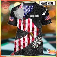 2023 NEW STYLE-Personalized American darts athlete shirt American flag darts shirt team T-shirt 3d(FREE CUSTOM NAME )