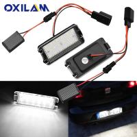 2Pcs Error Free Car LED Number License Plate Lights For Seat Ibiza 6L ab Altea Arosa Cordoba MK1 MK2 Leon Toledo III 2004-2009