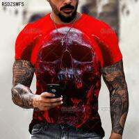 Fashion 3D Printing Horror Pirate Skull Avatar Male/Female T-shirt Summer New Personality All-match Loose Oversized Top S-5XL