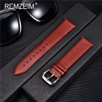 REMZEIM Soft Ultra-thin Calfskin Leather Watch Straps Women Watchband 8mm 10mm 12mm 14mm 16mm 18mm 20mm 22mm Wrist Band Bracelet