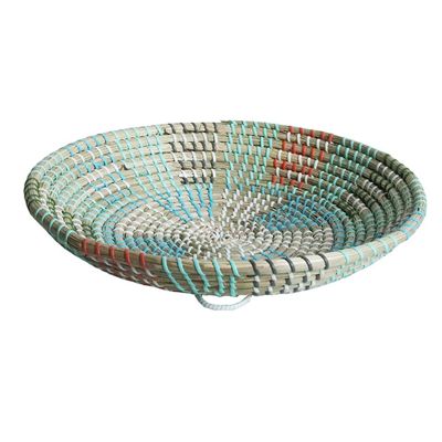 Woven Wall Basket Decor Boho Seagrass Fruit Bowl Rattan Hanging Decorative for Home Bedroom Kitchen Living Room