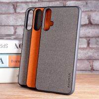 เคสเคสสำหรับหัวเหว่ย Nova 5 Pro หนังเส้นใยหรูหราสำหรับ Huawei,เคสโทรศัพท์แบบแข็งผิวนุ่ม TPU เคสสำหรับ Huawei Nova 5 Pro เคส Funda Capa