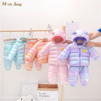 Newborn Baby Girl Boy Down Clothes Set Hooded Coat and Pant 2pcs Infant Toddler Warm Bebe Coat Suit Winter Clothing Set 0-5Y