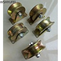 2pcslot High quality stainless steel V-shaped pulley Thickened plating color Track wheel Sliding door Lifting WSHYUFEI