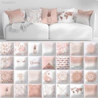 ◊◇✲ 2022 New Nordic Style Decorative Geometric Cushions Covers petal Pink Pillow Girly style pillowcase 45X45cm