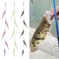 MINICO การจำลอง อุปกรณ์ตกปลา 3D ตา เหยื่อนุ่ม Swimbait ล่อคลัสเตอร์5แท่ง เหยื่อตกปลา