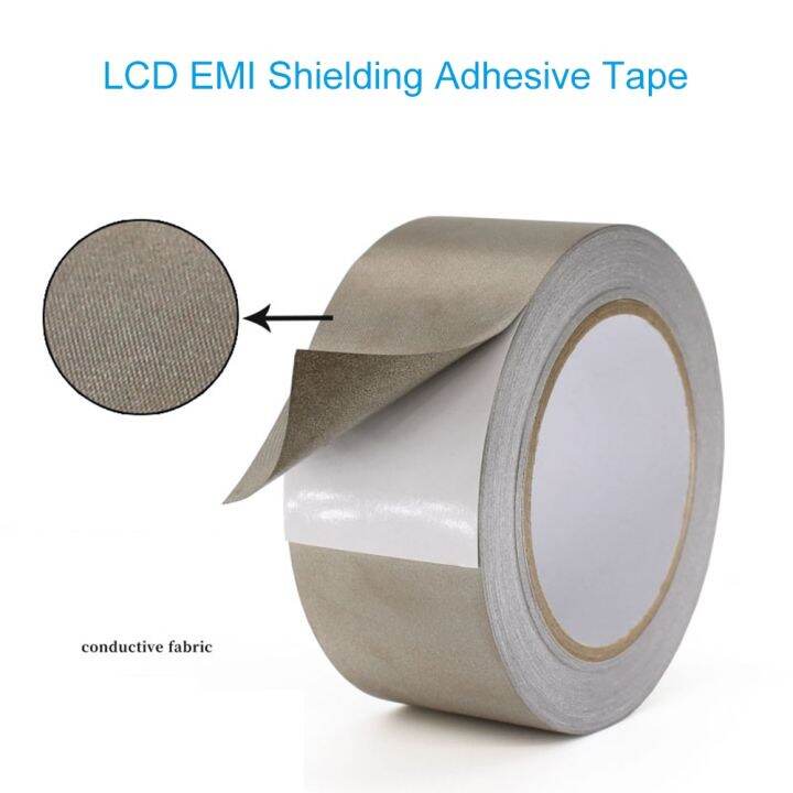 silver-conductive-fabric-cloth-tape-single-sided-laptop-cellphone-lcd-emi-shielding-adhesive-tape-20-meter-1pcs